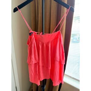 3 for $9 American Eagle tiered Speghetti Strap Top M Coral